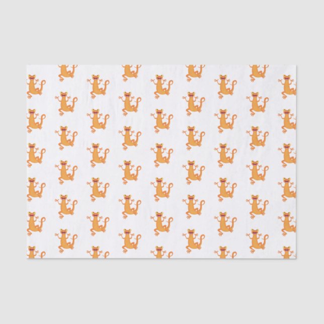 Papier Mousseline Joli triton orangé joyeux (Recto)
