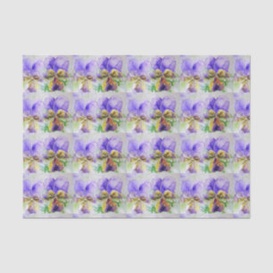 Papier Mousseline Joli Viola Fleur Floral Violet Motif Violas T