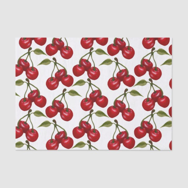 Papier Mousseline Jolie couleur rouge cerise (Recto)