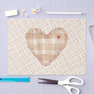 Papier Mousseline Jolie et classe ferme contrôlée Coeur Brown
