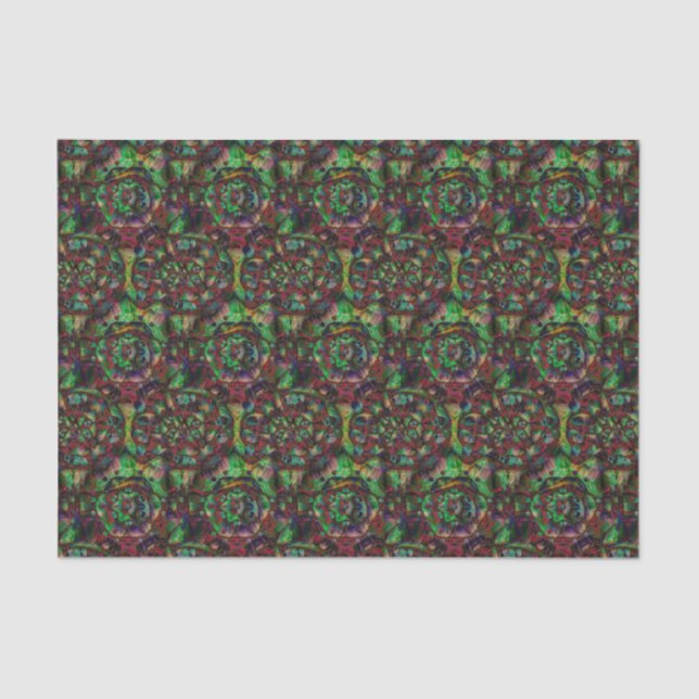 Papier Mousseline Jolie flambée de fleurs Abstraite (Recto)