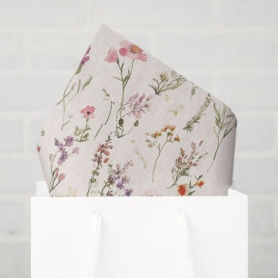 Papier Mousseline Jolie Fleurs Roses Rouge Violet Anniversaire