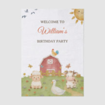 Jolie invitation d'anniversaire d'animaux de ferme