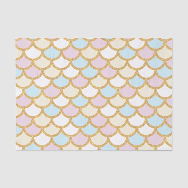 Papier Mousseline Jolies échelles de sirène (Recto)