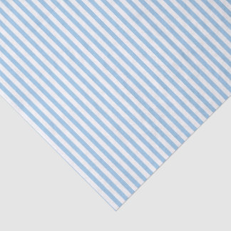 Papier Mousseline Jolies rayures bleues et blanches à broches