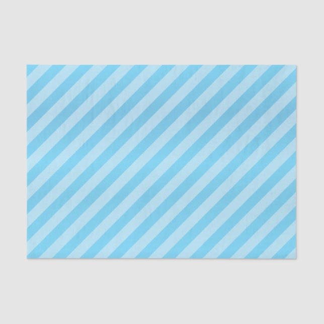 Papier Mousseline Jolis bleus layette et rayures diagonales (Recto)