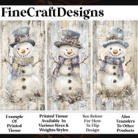 Jolis Bonhommes de Neige Shabby Chic Bleu Clair AL