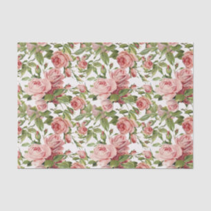 Papier Mousseline Jolis roses roses vintages