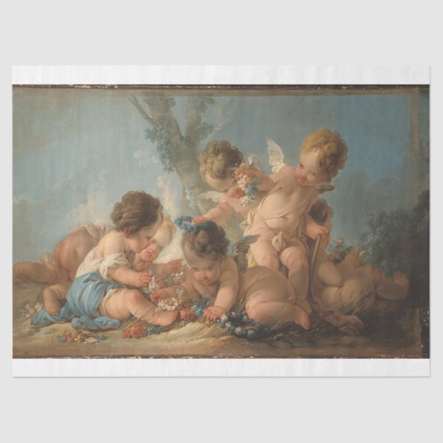 Papier Mousseline Jouer avec des fleurs Ephémères florales Découpage (Recto)