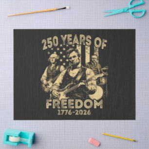 Papier Mousseline Jouer de la guitare 4 juillet 250e anniversaire