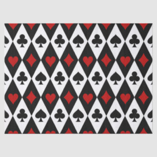Papier Mousseline Jouer des costumes de cartes sur la page de découp