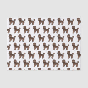 Papier Mousseline Jouet Brown Poodle mignon Motif de dessin de chien