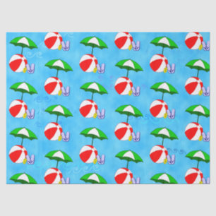 Papier Mousseline Jouets de la piscine de Beach Ball Motif Tissu pap