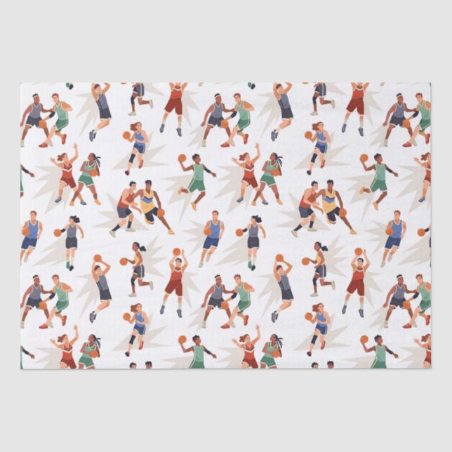 Papier Mousseline Joueur De Basket (Recto)