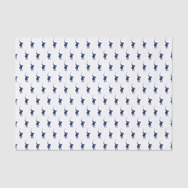 Papier Mousseline Joueur de polo de bleu marine (Recto)