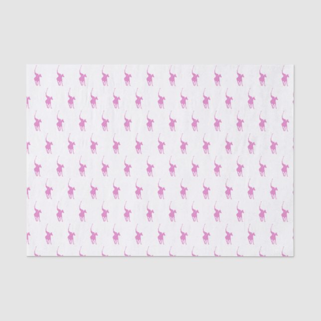 Papier Mousseline Joueur rose de polo (Recto)