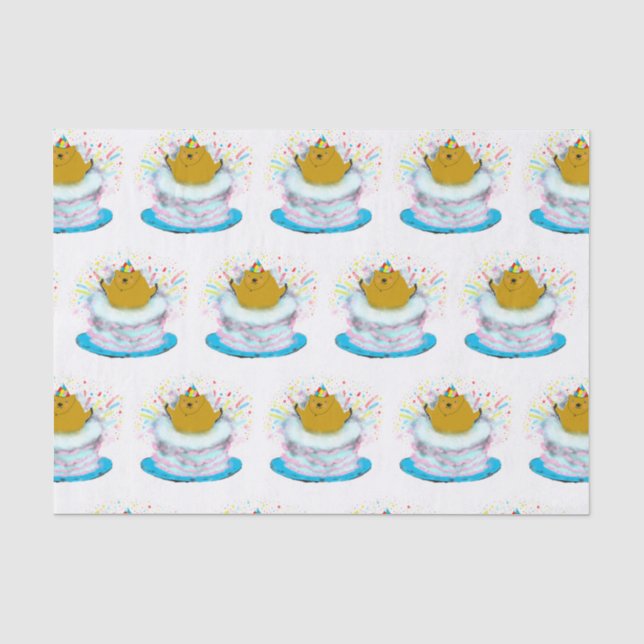 Papier Mousseline Jour de la marmotte Anniversaire Tissu Papier (Recto)