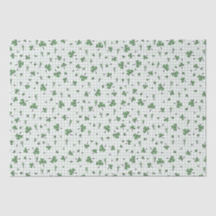 Papier Mousseline Jour de la Saint Patrick vert En vichy non sexiste