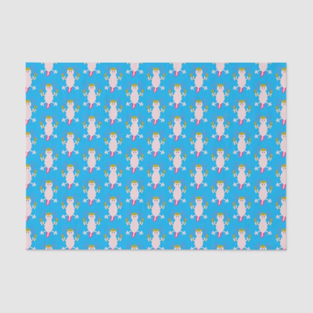 Papier Mousseline Jour de l'Axolotl mexicain mort (Recto)