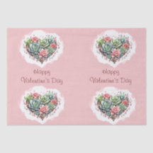 Jour des Valentines du Coeur Succulent Rose Cute