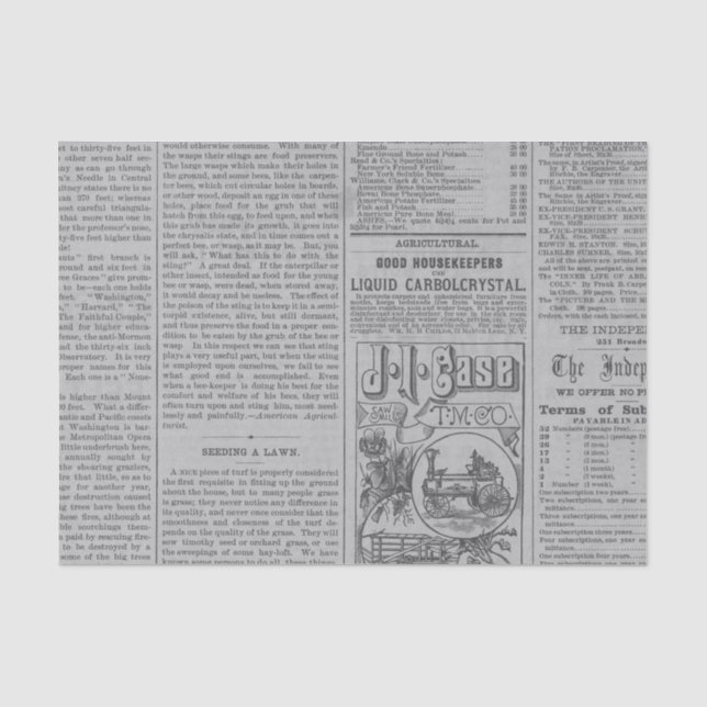 Papier Mousseline Journal vintage (Recto)