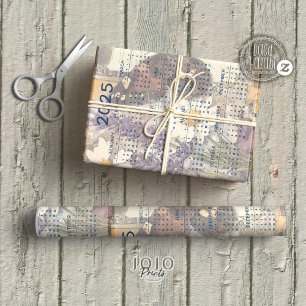 Papier Mousseline Journal Vintage floral Junk 2025
