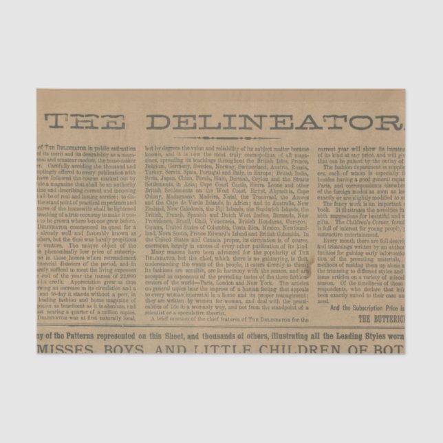 Papier Mousseline Journal vintage Magazine (Recto)