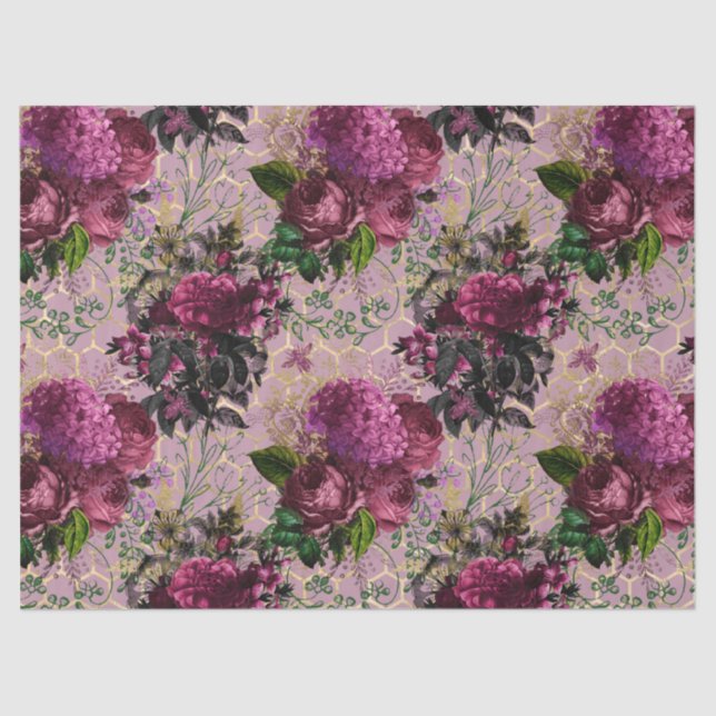 Papier Mousseline Jovely Bee Series Design 14 Tissu Papier (Recto)