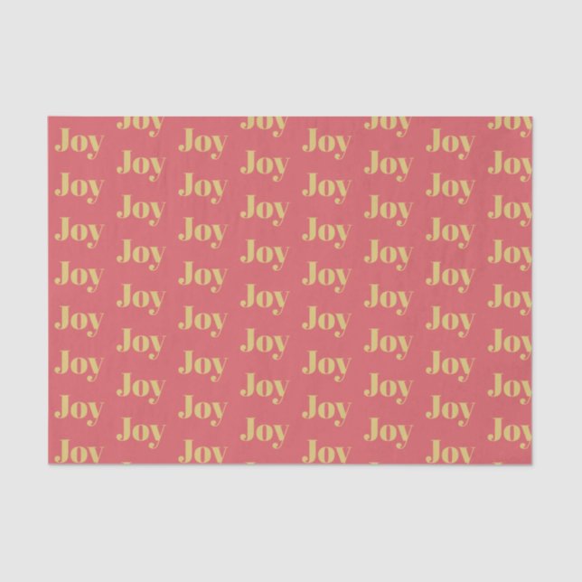 Papier Mousseline Joy Christmas Tissue Paper (Recto)