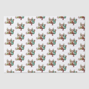 Papier Mousseline Joy Reindeer Fun Christmas Holiday
