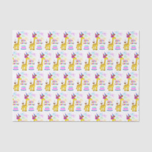Papier Mousseline Joyeuse Giraffe en papier Tissu Anniversaire