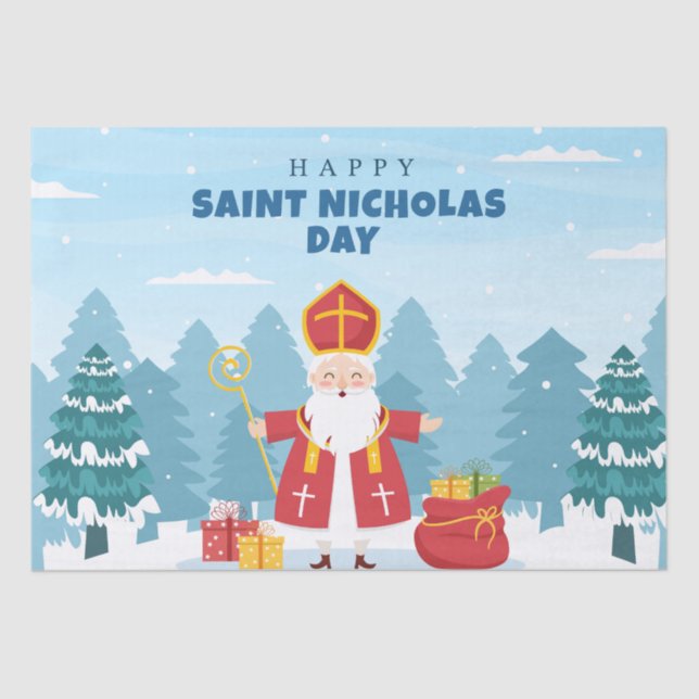 Papier Mousseline Joyeuse Saint-Nicolas (Recto)