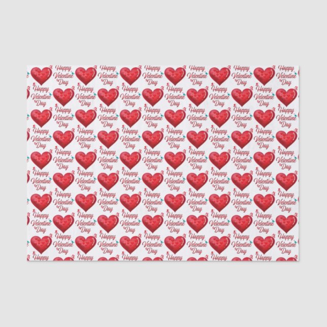 Papier Mousseline Joyeuse Saint-Valentin (Recto)
