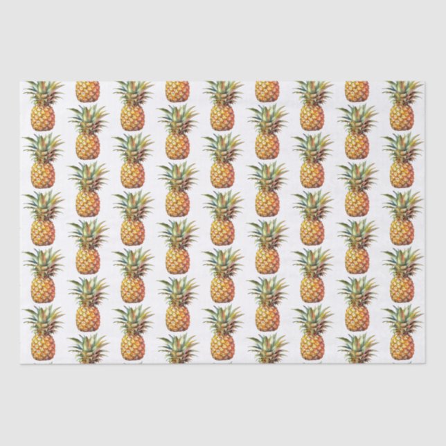 Papier Mousseline Joyeux ananas tropicaux (Recto)