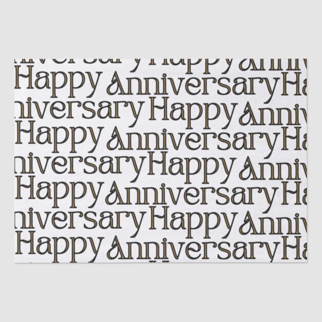 Papier Mousseline Joyeux anniversaire (Recto)