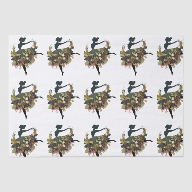 Papier Mousseline Joyeux anniversaire Ballerina (Recto)