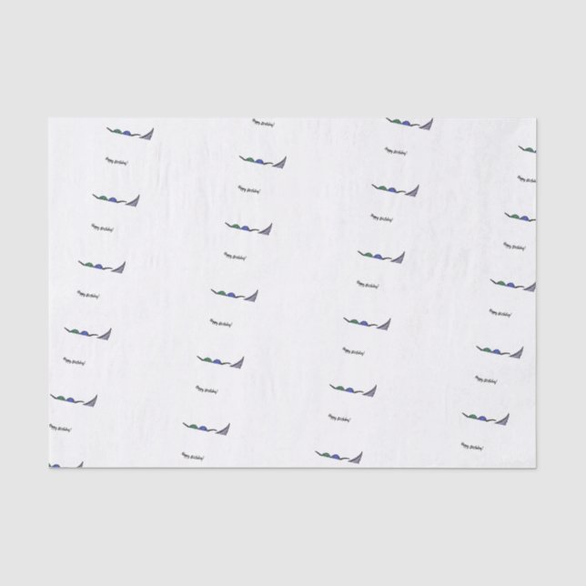 Papier Mousseline Joyeux Anniversaire Caricature colorée Colibris (Recto)