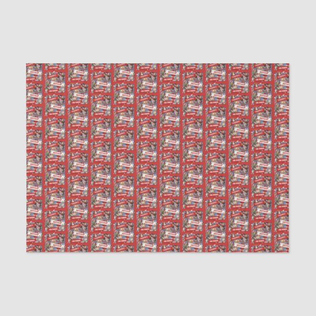 Papier Mousseline Joyeux Anniversaire Pour Vous ! Chiens de chat et  (Recto)