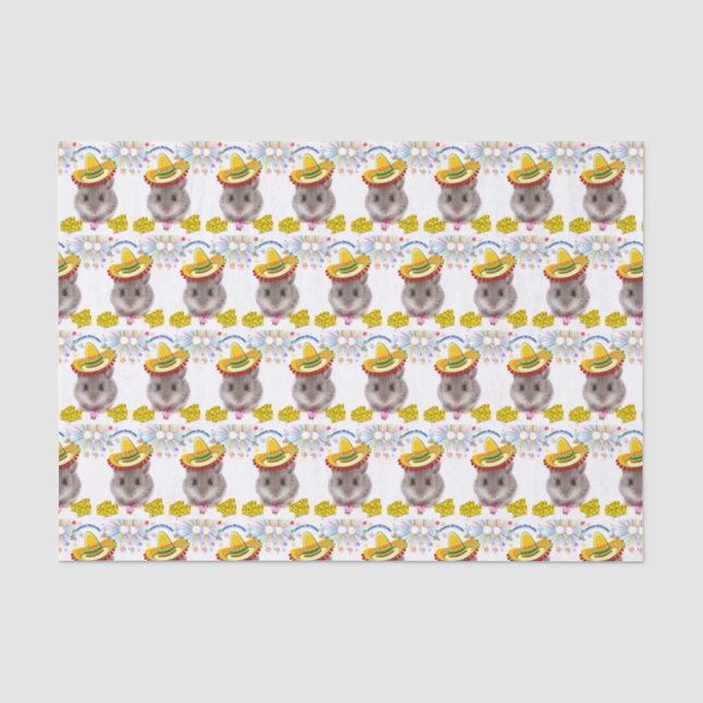 Papier Mousseline Joyeux Anniversaire Tissue Mice Papier (Recto)