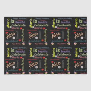 Papier Mousseline Joyeux Anniversaire Tissue Paper Maria