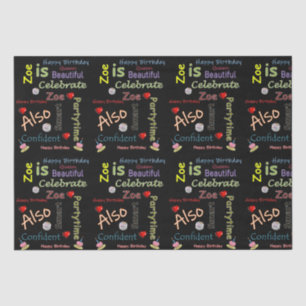 Papier Mousseline Joyeux anniversaire Tissue Paper Zoe