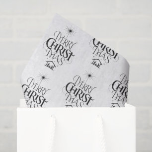 Papier Mousseline Joyeux CHRISTmas Calligraphie religieuse