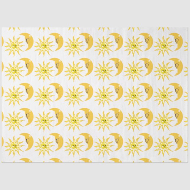 Papier Mousseline Joyeux dénouement soleil et lune (Recto)