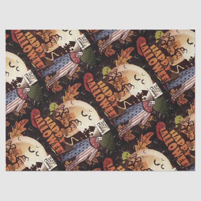 Papier Mousseline Joyeux Halloween (Recto)