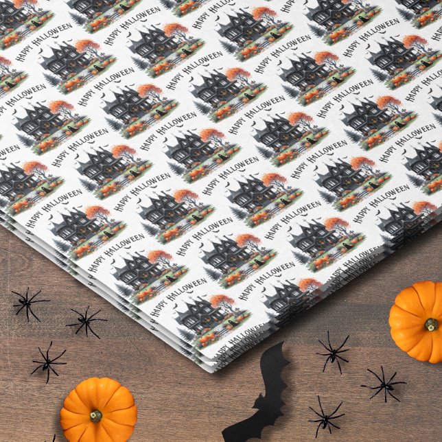 Papier Mousseline Joyeux Halloween effrayant (Spooky Happy Halloween Tissue Paper )