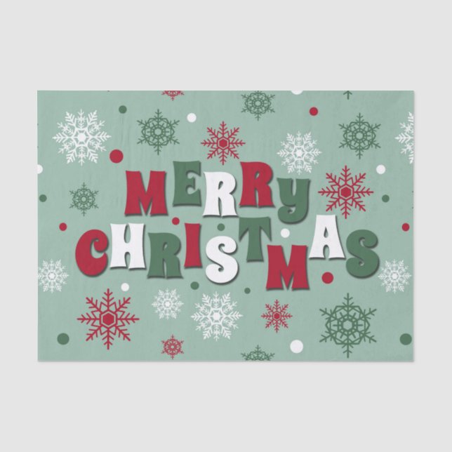 Papier Mousseline Joyeux Noël (Recto)