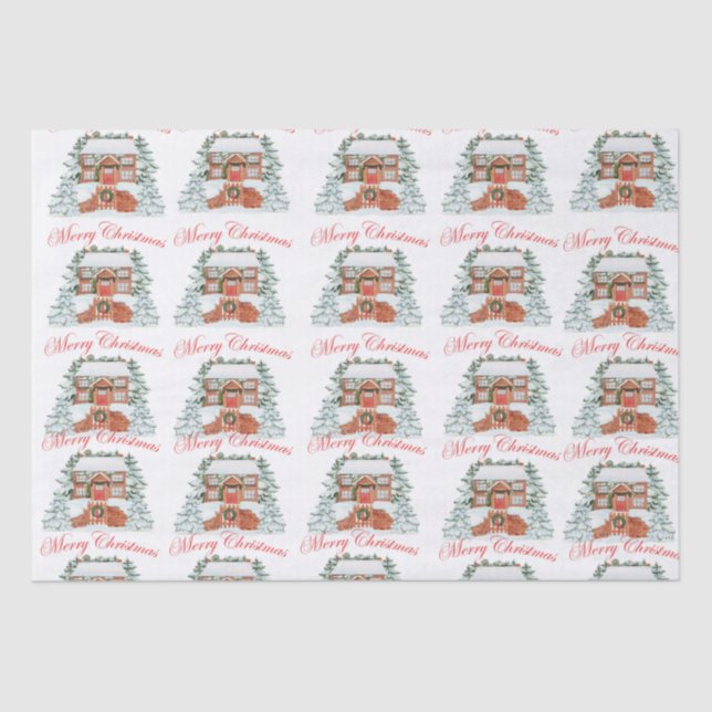 Papier Mousseline Joyeux Noël (Recto)