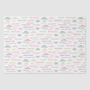 Papier Mousseline Joyeux Noël dans différentes langues du monde
