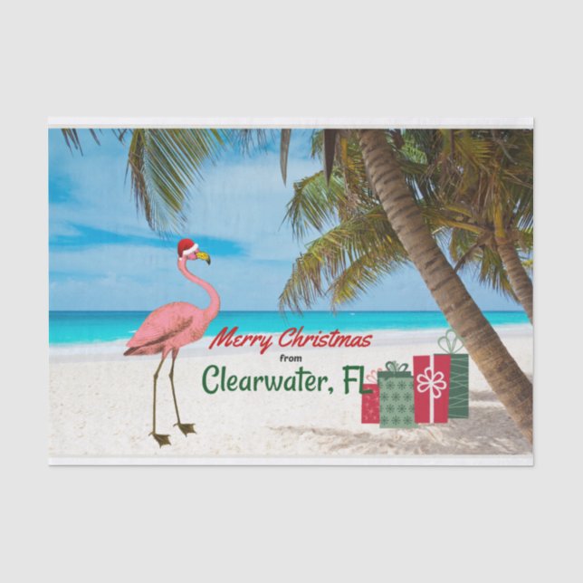 Papier Mousseline Joyeux Noël de Clearwater, FL (Recto)