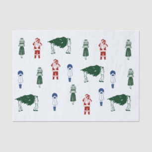 Papier Mousseline Joyeux Noël Dessin Mignon 